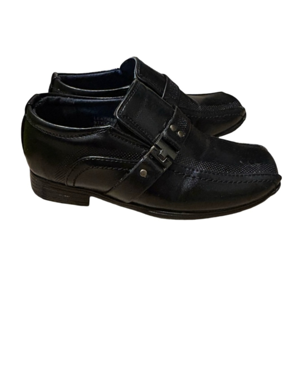 Kids Leather Black Slip-On Dress Shoes - size 9C